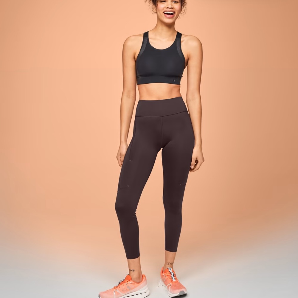 On cloud 7/8 performance yoga running tights pants